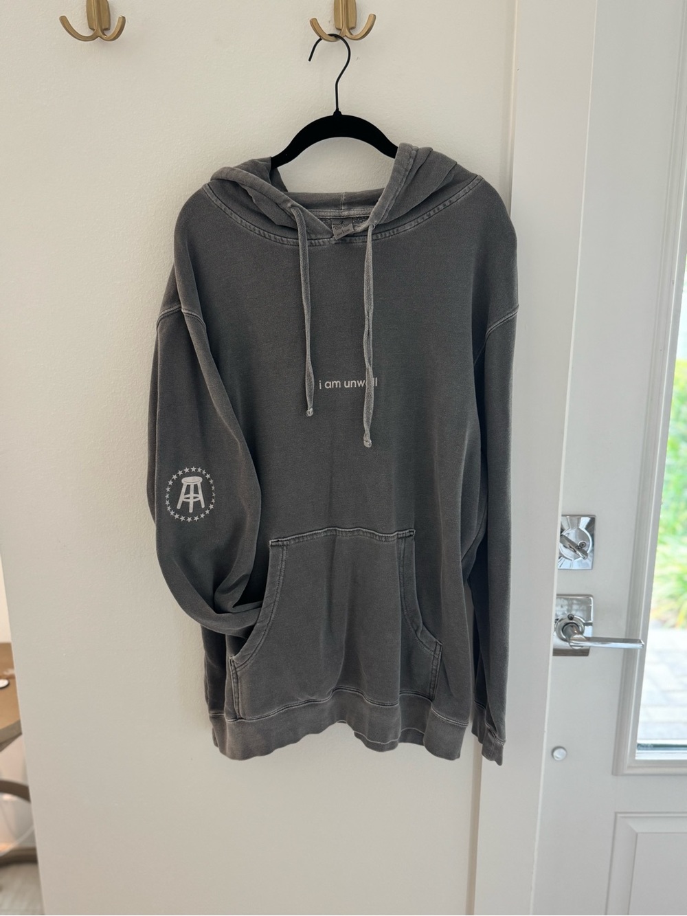 Barstool I Am Unwell Gray Zip-Up Hoodie Sweater